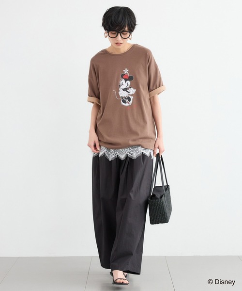 ＋81BRANCA（ハチイチブランカ）の「BARNYARDSTORM / ＋81BRANCA別注 / Mickey / Minnie / Tシャツ（Tシャツ/カットソー・レディース・チャコールグレー/ベージュ・FREE）」の22枚目の写真