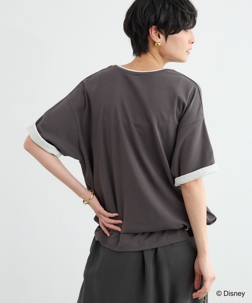 ＋81BRANCA（ハチイチブランカ）の「BARNYARDSTORM / ＋81BRANCA別注 / Mickey / Minnie / Tシャツ（Tシャツ/カットソー・レディース・チャコールグレー/ベージュ・FREE）」の19枚目の写真