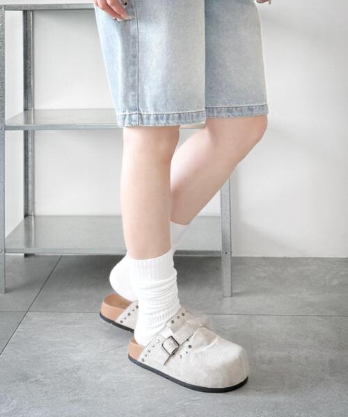 WEGO（ウィゴー）の「WEGO/【26年春夏新作】スタッズデザインサボ（サンダル・レディース・ブラック/ライトベージュ・SMALL/LARGE/MEDIUM）」の14枚目の写真