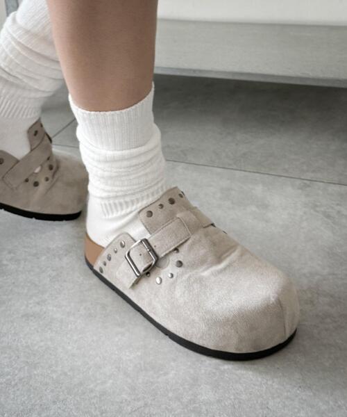 WEGO（ウィゴー）の「WEGO/【26年春夏新作】スタッズデザインサボ（サンダル・レディース・ブラック/ライトベージュ・SMALL/LARGE/MEDIUM）」の15枚目の写真