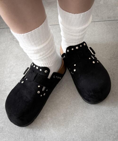 WEGO（ウィゴー）の「WEGO/【26年春夏新作】スタッズデザインサボ（サンダル・レディース・ブラック/ライトベージュ・SMALL/LARGE/MEDIUM）」の9枚目の写真