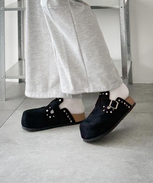 WEGO（ウィゴー）の「WEGO/【26年春夏新作】スタッズデザインサボ（サンダル・レディース・ブラック/ライトベージュ・SMALL/LARGE/MEDIUM）」の12枚目の写真