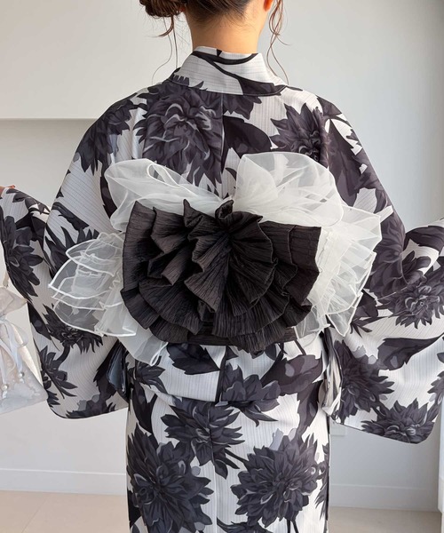 GeeRA(ジーラ)の「アソート花柄浴衣3点セット(浴衣・レディース・ネイビー系1/イエロー系その他/ブルー系その他/ホワイト系その他・FREE)」の16枚目の写真