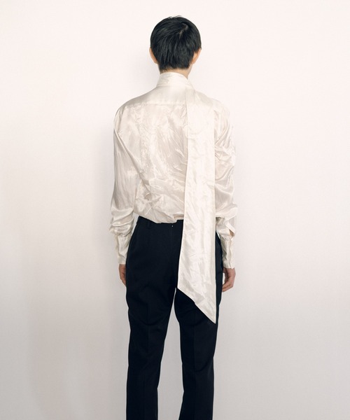 KEISUKEYOSHIDA（ケイスケヨシダ）の「Lining Long Collar Shirt（シャツ/ブラウス・レディース・ブラック/チャコールグレー/ホワイト・S/M/L）」の13枚目の写真