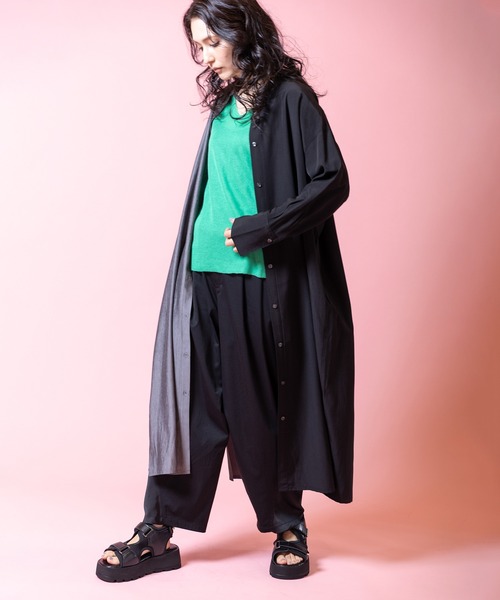 OSMOSIS（オズモーシス）の「シアーバックタックニットプルオーバー（ニット/セーター・レディース・ライトグレー/レッド/グリーン/ブラック・ONE SIZE）」の10枚目の写真