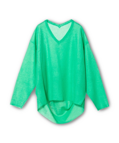 OSMOSIS（オズモーシス）の「シアーバックタックニットプルオーバー（ニット/セーター・レディース・ライトグレー/レッド/グリーン/ブラック・ONE SIZE）」の22枚目の写真