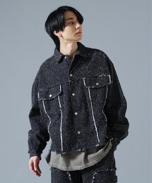 DANKE SCHON(ダンケシェーン)の「DankeSchon/ダンケシェーン/NEEDLEPUNCH DENIM 3rd JACKET(デニムジャケット・レディース・ブルー/ホワイト/ブラック・L/S/M)」の5枚目の写真