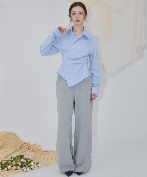 ENVYM（アンビー）の「カシュクールブラウス（シャツ/ブラウス・レディース・ホワイト/ピンク/サックスブルー/ブルー・FREE）」の11枚目の写真