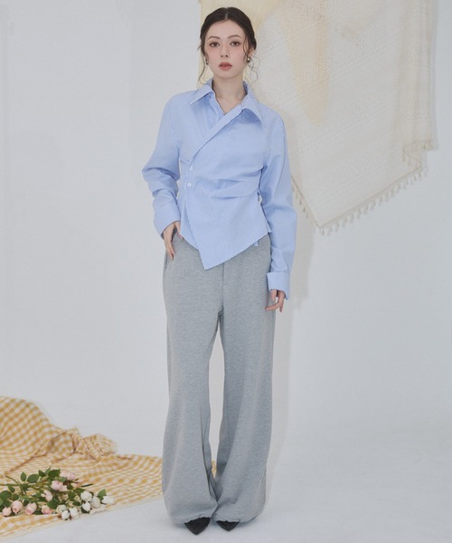 ENVYM（アンビー）の「カシュクールブラウス（シャツ/ブラウス・レディース・ホワイト/ピンク/サックスブルー/ブルー・FREE）」の12枚目の写真