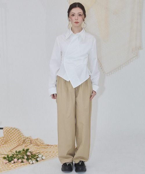 ENVYM（アンビー）の「カシュクールブラウス（シャツ/ブラウス・レディース・ホワイト/ピンク/サックスブルー/ブルー・FREE）」の21枚目の写真