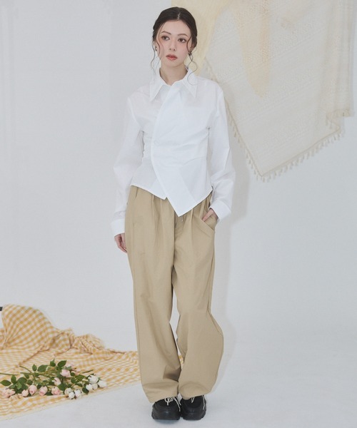 ENVYM（アンビー）の「カシュクールブラウス（シャツ/ブラウス・レディース・ホワイト/ピンク/サックスブルー/ブルー・FREE）」の19枚目の写真