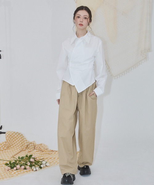 ENVYM（アンビー）の「カシュクールブラウス（シャツ/ブラウス・レディース・ホワイト/ピンク/サックスブルー/ブルー・FREE）」の20枚目の写真