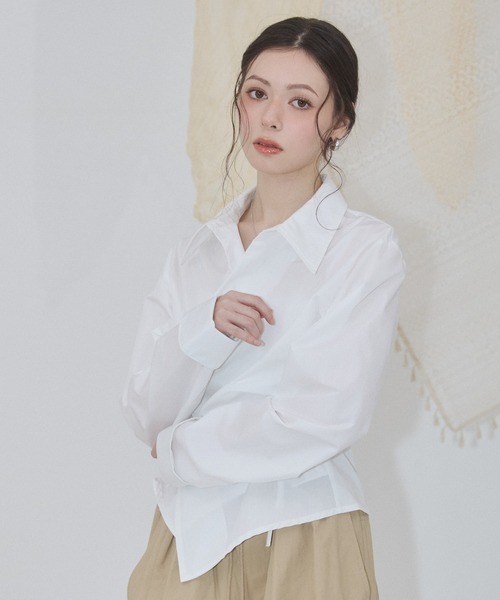 ENVYM（アンビー）の「カシュクールブラウス（シャツ/ブラウス・レディース・ホワイト/ピンク/サックスブルー/ブルー・FREE）」の18枚目の写真