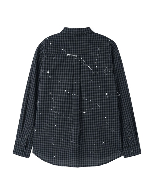 OY（オーワイ）の「『OY/オーワイ』SPLATTERED CHECK SHIRT/スプラッタードチェック シャツ（シャツ/ブラウス・メンズ・ブラック・L/M）」の9枚目の写真