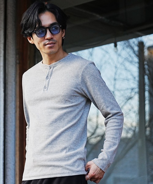  (Never) Acquiesce（ネバーアクイース）の「スパンテレコヘンリーネックロンT（Tシャツ/カットソー・メンズ・グレー/ブラック/ホワイト/ホワイト系その他/グレー系その他・MEDIUM/X-LARGE/LARGE）」の4枚目の写真