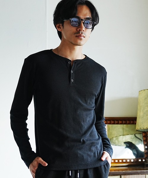  (Never) Acquiesce（ネバーアクイース）の「スパンテレコヘンリーネックロンT（Tシャツ/カットソー・メンズ・グレー/ブラック/ホワイト/ホワイト系その他/グレー系その他・MEDIUM/X-LARGE/LARGE）」の9枚目の写真