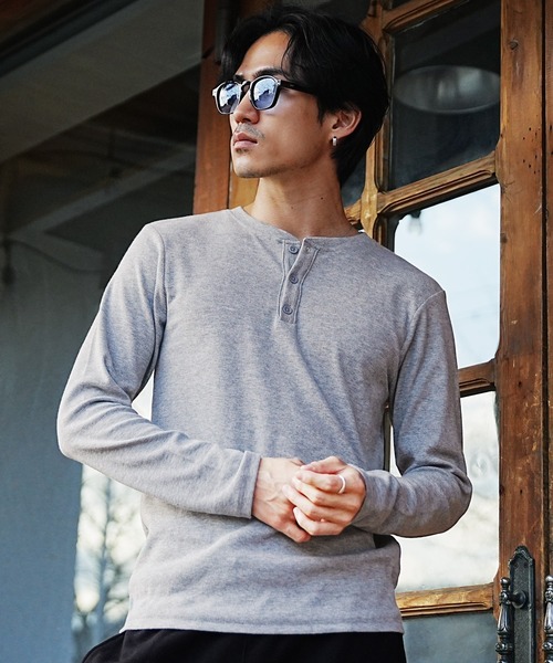  (Never) Acquiesce（ネバーアクイース）の「スパンテレコヘンリーネックロンT（Tシャツ/カットソー・メンズ・グレー/ブラック/ホワイト/ホワイト系その他/グレー系その他・MEDIUM/X-LARGE/LARGE）」の12枚目の写真