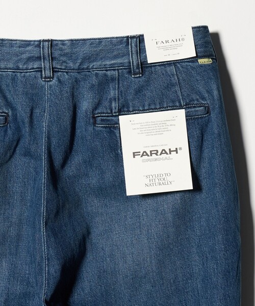 FARAH（ファーラー）の「＜FARAH＞ 2タック ワイド デニム スラックス（デニムパンツ・メンズ・ブラック/コバルトブルー・32inch/30inch/34inch）」の6枚目の写真
