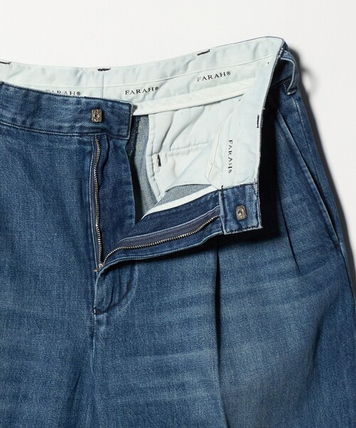 FARAH（ファーラー）の「＜FARAH＞ 2タック ワイド デニム スラックス（デニムパンツ・メンズ・ブラック/コバルトブルー・32inch/30inch/34inch）」の8枚目の写真