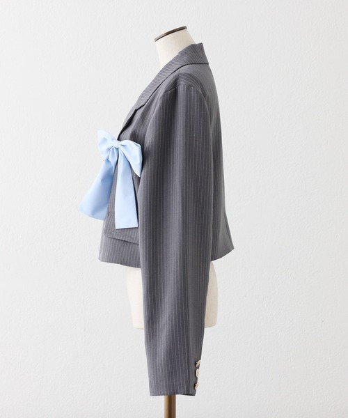 one after another NICE CLAUP(ワンアフターアナザーナイスクラップ)の「【セットアップ可能】リボンジャケット(テーラードジャケット・レディース・チャコールグレー/ブラック/ネイビー・FREE)」の16枚目の写真