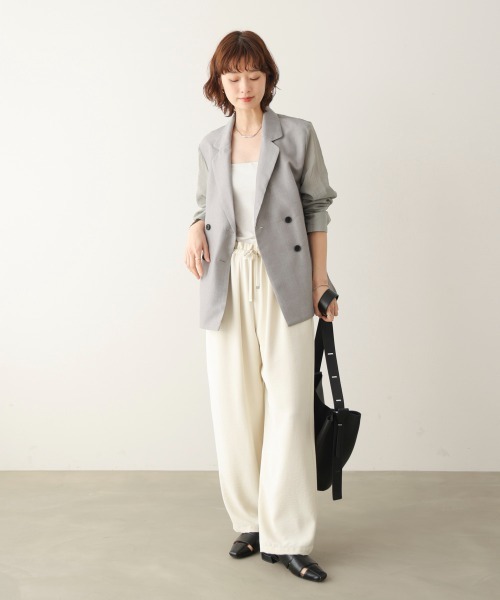 Bou Jeloud（ブージュルード）の「袖オーガンジーテーラージャケット（テーラードジャケット・レディース・ベージュ/グレー・38）」の16枚目の写真