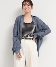 軽やかでエアリー シアーデニムシャツ