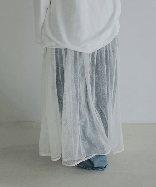 ETRE TOKYO（エトレトウキョウ）の「シアーレイヤードキャミワンピース（ワンピース・レディース・ネイビー/オフホワイト・S/M）」の10枚目の写真