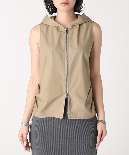 forget-me-nots(フォーゲットミーノッツ)の「FULL ZIP HOODED VEST FMN-26SS-VE-001(その他アウター・レディース・ベージュ/オリーブ・FREE)」の2枚目の写真