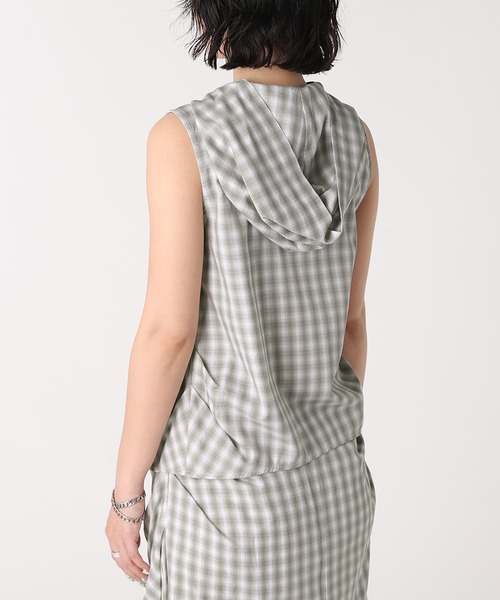 forget-me-nots(フォーゲットミーノッツ)の「FULL ZIP HOODED VEST FMN-26SS-VE-001(その他アウター・レディース・ベージュ/オリーブ・FREE)」の4枚目の写真