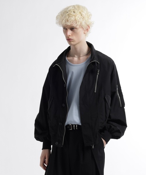 HARE（ハレ）の「コンパクトミリタリーブルゾン(HARE)（ブルゾン・メンズ・ブラック/グレー・FREE）」の9枚目の写真