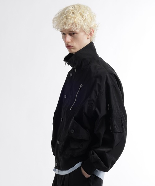 HARE（ハレ）の「コンパクトミリタリーブルゾン(HARE)（ブルゾン・メンズ・ブラック/グレー・FREE）」の10枚目の写真