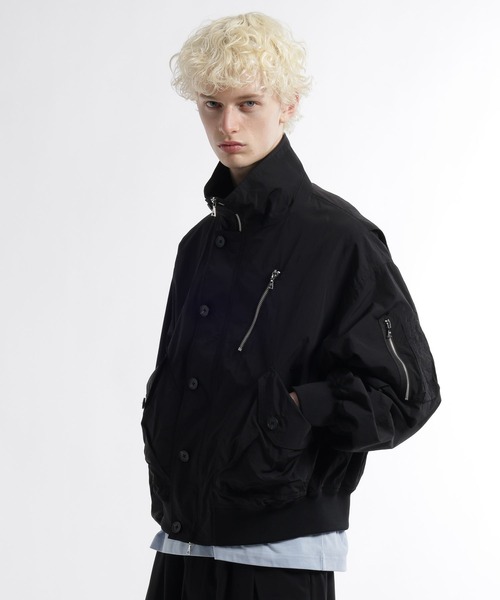 HARE（ハレ）の「コンパクトミリタリーブルゾン(HARE)（ブルゾン・メンズ・ブラック/グレー・FREE）」の11枚目の写真