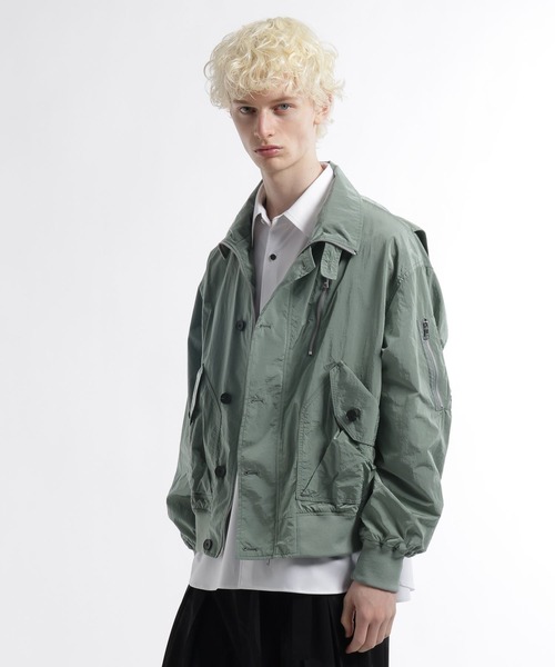 HARE（ハレ）の「コンパクトミリタリーブルゾン(HARE)（ブルゾン・メンズ・ブラック/グレー・FREE）」の20枚目の写真