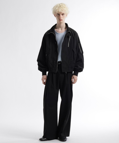 HARE（ハレ）の「コンパクトミリタリーブルゾン(HARE)（ブルゾン・メンズ・ブラック/グレー・FREE）」の3枚目の写真