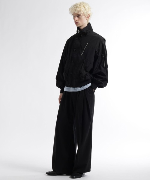 HARE（ハレ）の「コンパクトミリタリーブルゾン(HARE)（ブルゾン・メンズ・ブラック/グレー・FREE）」の6枚目の写真