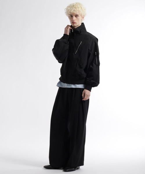 HARE（ハレ）の「コンパクトミリタリーブルゾン(HARE)（ブルゾン・メンズ・ブラック/グレー・FREE）」の7枚目の写真