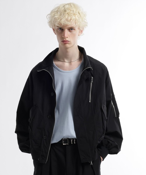 HARE（ハレ）の「コンパクトミリタリーブルゾン(HARE)（ブルゾン・メンズ・ブラック/グレー・FREE）」の8枚目の写真