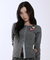 A'GEM/9 × .kom 『runningHIGH/ランニングハイ』 STAR POINT SLIM CARDIGAN/スターポイントスリムカーディガン