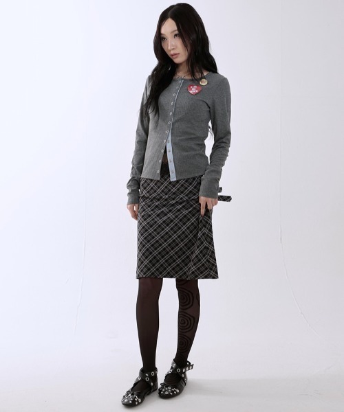 runningHIGH(ランニングハイ)の「A'GEM/9 × .kom 『runningHIGH/ランニングハイ』 STAR POINT SLIM CARDIGAN/スターポイントスリムカーディガン(カーディガン/ボレロ・レディース・グレー/ネイビー・FREE)」の10枚目の写真