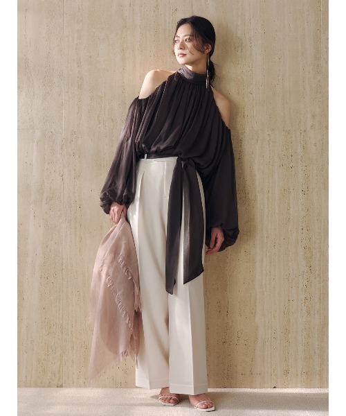 anuans（アニュアンス）の「【ZOZO限定カラー】シフォンボリュームブラウス（シャツ/ブラウス・レディース・ホワイト系その他/ブラウン/ライトベージュ/セージグリーン・FREE）」の14枚目の写真