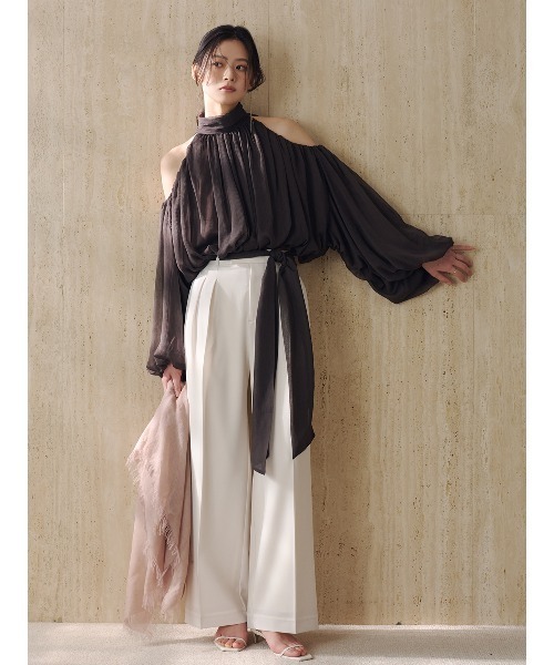 anuans（アニュアンス）の「【ZOZO限定カラー】シフォンボリュームブラウス（シャツ/ブラウス・レディース・ホワイト系その他/ブラウン/ライトベージュ/セージグリーン・FREE）」の15枚目の写真