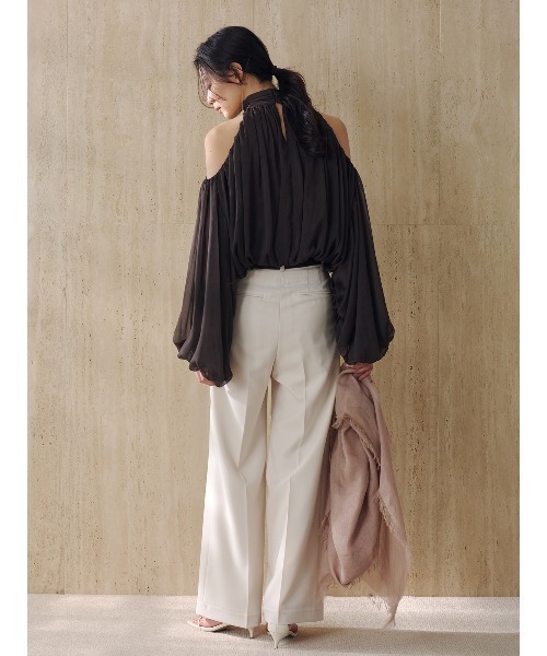 anuans（アニュアンス）の「【ZOZO限定カラー】シフォンボリュームブラウス（シャツ/ブラウス・レディース・ホワイト系その他/ブラウン/ライトベージュ/セージグリーン・FREE）」の17枚目の写真