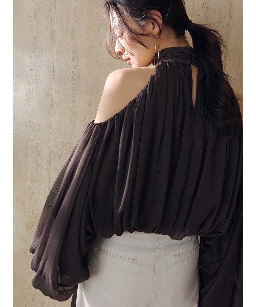 anuans（アニュアンス）の「【ZOZO限定カラー】シフォンボリュームブラウス（シャツ/ブラウス・レディース・ホワイト系その他/ブラウン/ライトベージュ/セージグリーン・FREE）」の11枚目の写真