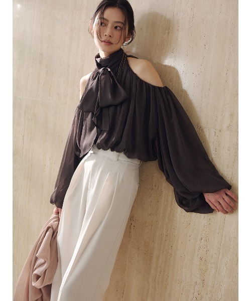 anuans（アニュアンス）の「【ZOZO限定カラー】シフォンボリュームブラウス（シャツ/ブラウス・レディース・ホワイト系その他/ブラウン/ライトベージュ/セージグリーン・FREE）」の13枚目の写真