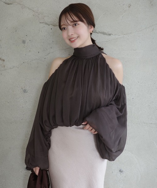 anuans（アニュアンス）の「【ZOZO限定カラー】シフォンボリュームブラウス（シャツ/ブラウス・レディース・ホワイト系その他/ブラウン/ライトベージュ/セージグリーン・FREE）」の18枚目の写真