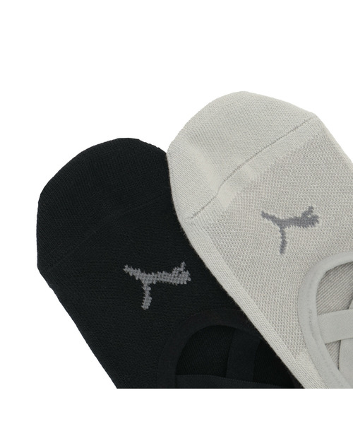 PUMA(プーマ)の「PUMA プーマ ウィメンズ プーマ ヨガ フットカバー 2P(ソックス/靴下・レディース・ホワイト/ブラック×グレー・23.0cm/25.0cm)」の6枚目の写真
