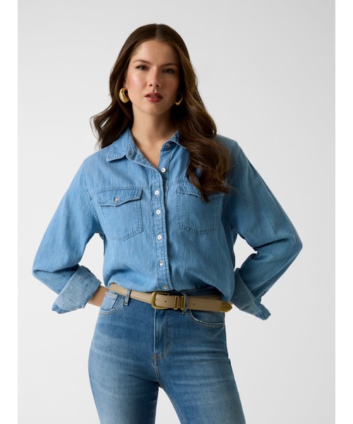WREN Denim Top シャツ デニムシャツ | GUESS(ゲス) JAPAN 公式