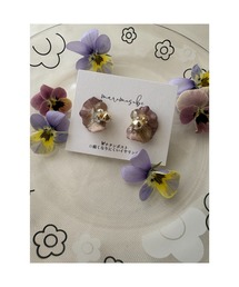【marumusubi】flowery.violaピアス(MA)