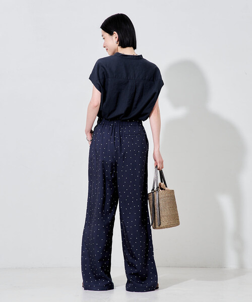 FREAK'S STORE(フリークスストア)の「<接触冷感>キュプラ入りイージーパンツ(スラックス・レディース・チャコールグレー/ネイビー/ベージュ/ブラウン/ブラック/ブラウン系その他・SMALL/MEDIUM)」の22枚目の写真