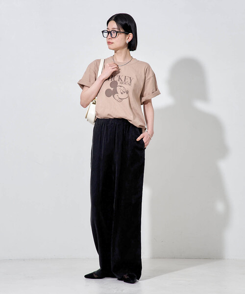 セール】<接触冷感>キュプラ入りイージーパンツ（スラックス